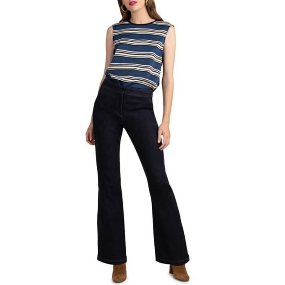 💕TRINA TURK💕 Willis Denim Pant Indigo High Waist - Picture 5 of 12